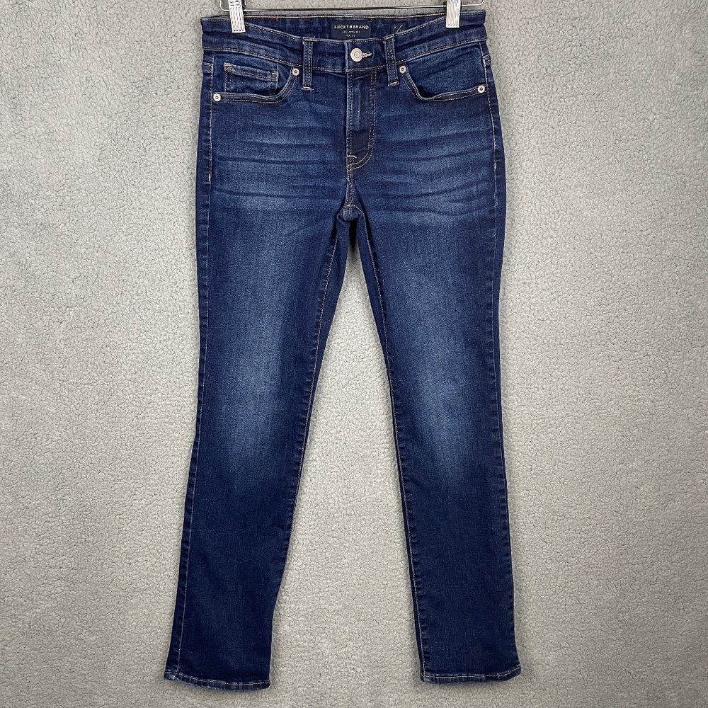 LUCKY BRAND Jeans Womens 2/26 (28x30.5) Mid Rise Straight Sweet Dark Stretch